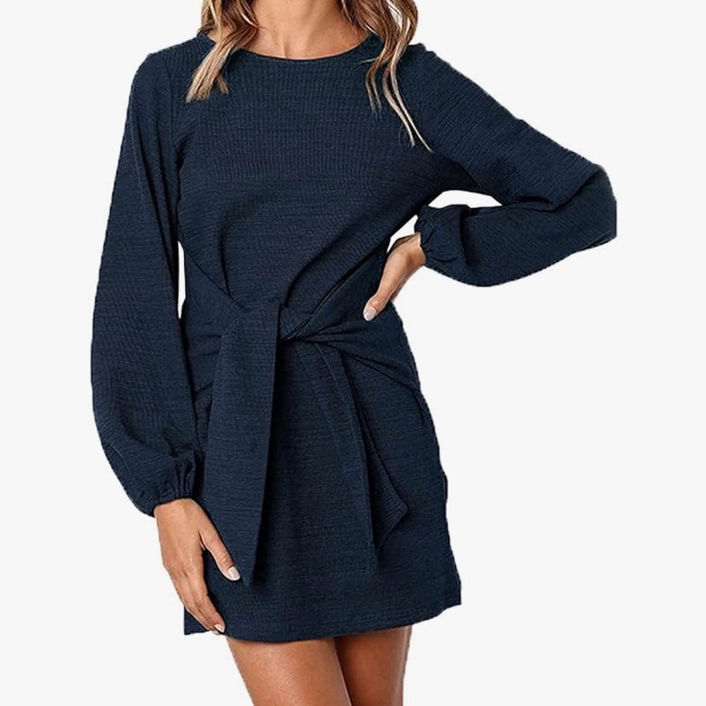 Elegant Navy Blue Women's Dress